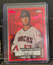 Christian Walker 2021 Topps Chrome Platinum- Red Atomic  - 63/100 - #35
