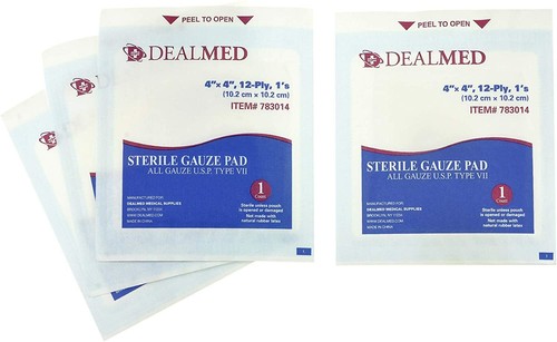 Almohadilla de gasa estéril tejida Dealmed 12 capas 1 - 100/Bx - varios tamaños - Imagen 16 de 16
