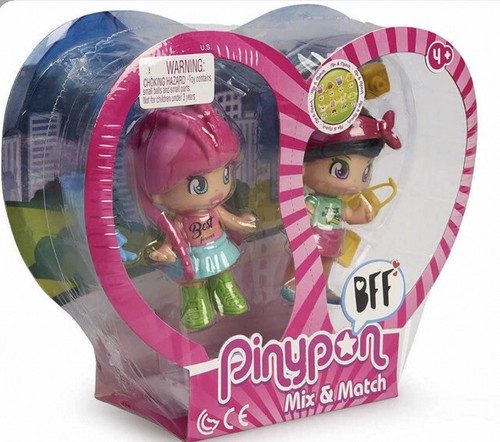 Pinypon: Pack Best Friends 2 Pinypon Hair Fuchsia + Black - Picture 2 of 3