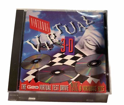 Vtg 90s 1995 Virtuous Virtual 3-D Geo Virtual Test Drive Plus 8 Hits CD NOS
