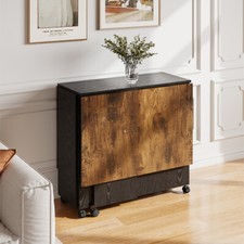 Folding Dining Table Extendable Kitchen Table Chairs Drop Leaf Table 1-4 Persons