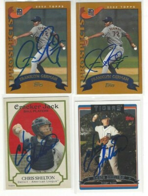 2002 Topps Chrome Traded #T233 Franklyn German Signed Baseball Card Detroit  