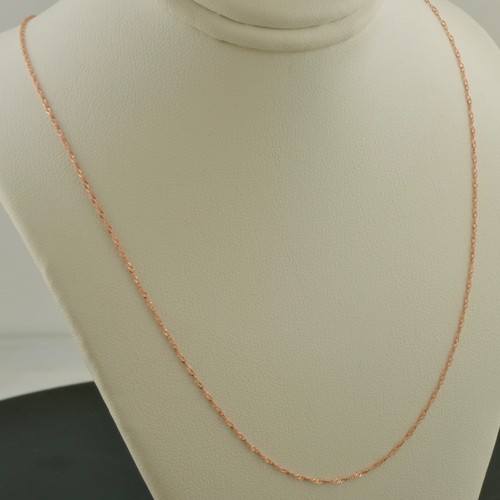 10K ROSE GOLD .7MM SINGAPORE 14 INCH 