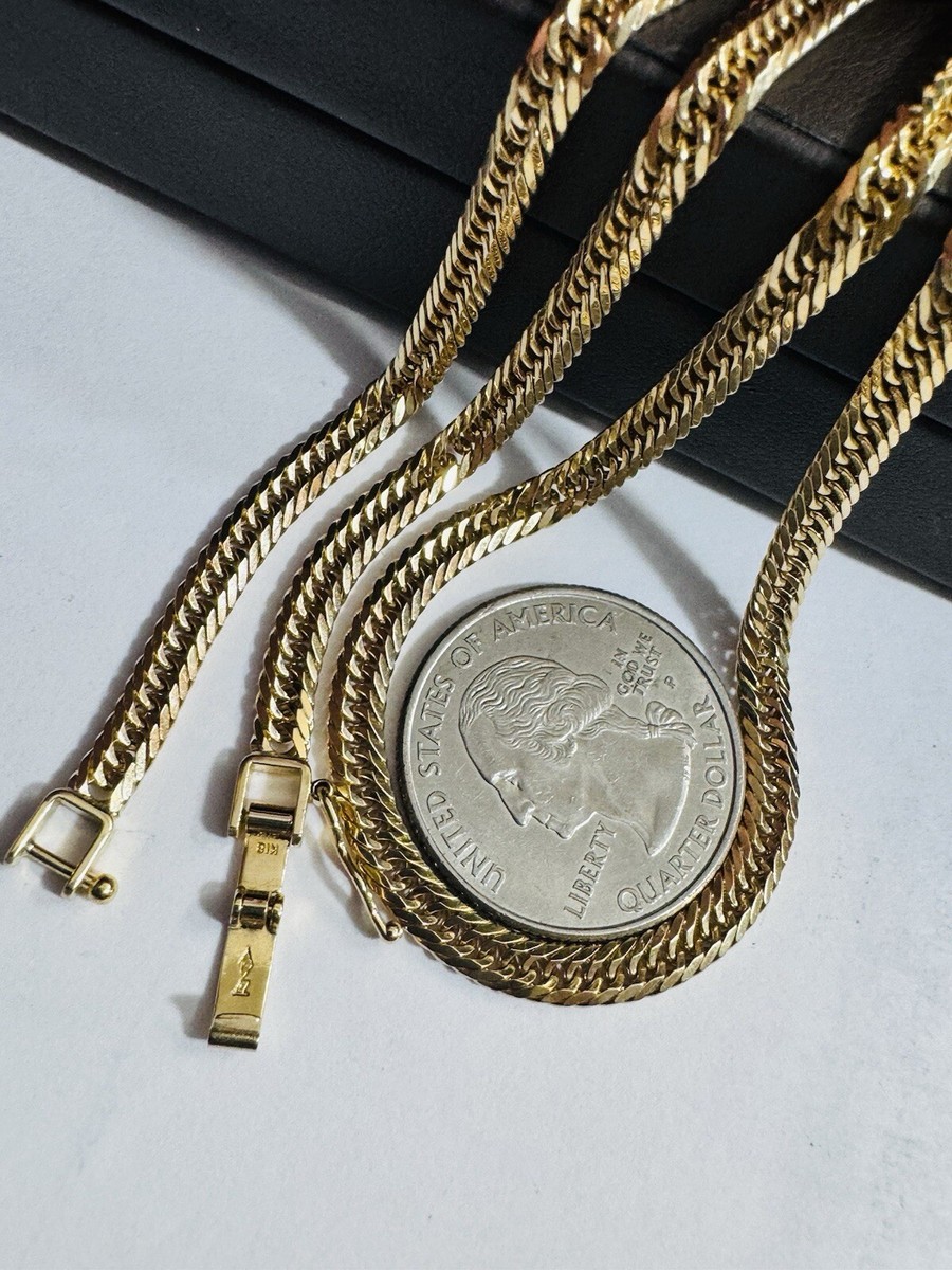K18 750 Japan Solid Gold Kihei Chain Necklace 40cm 16” long K18 750 Japan Solid Gold Kihei Chain Necklace 40cm 16” long