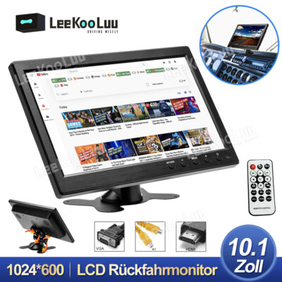 10.1'' LCD Monitor Mini Fernseher Computer Anzeige PC TV Display BNC/AV/VGA/HDMI