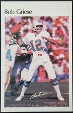 1981 Bob Griese Sears Marketcom Mini Poster 6x9 Card #23 NFL Miami Dolphins