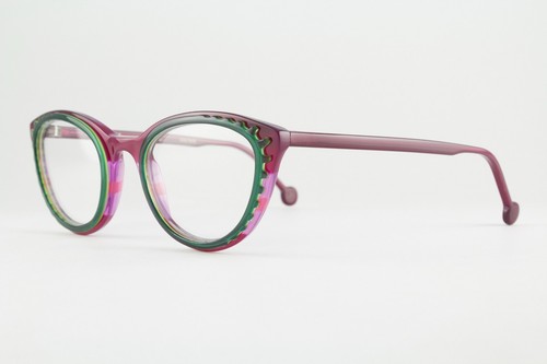 Raro Auténtico LA Eyeworks FERRIS 382774 50mm Violeta Verde Gafas Monturas Italia - Imagen 2 de 6