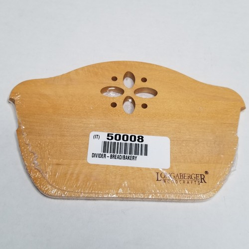 Longaberger Woodcrafts Bread Basket Bakery Single Divider Wood # 50008