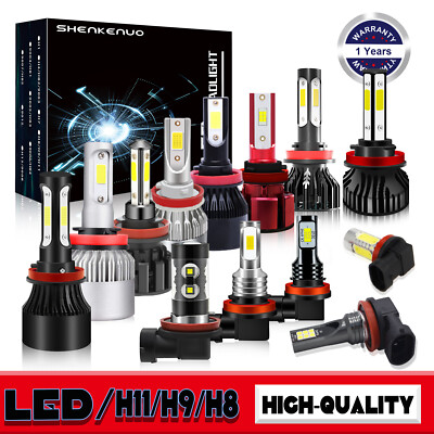 Upgrade H11 LED Headlight Kit Low Beam Foglight Super Bright Bulbs Free Return