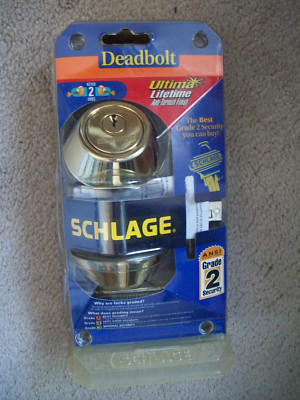 Schlage Grade 2 Security DEADBOLT Keyed Entry BR262 V 4 505 605 NEW