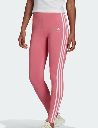 pink 3 stripe adidas leggings