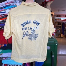 60s King Louie Bowling Shirt Vintage Loop Collar Button Up Duvall Hardware Miami