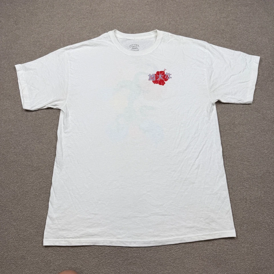 Camisa Call Your Mother Para Hombre Talla XL Blanca Logo Dragón Manga Corta Adultos Foto 2 de 4