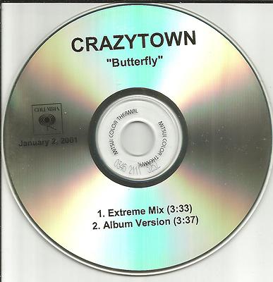 Shifty CRAZYTOWN Butterfly w/ RARE EXTREME MIX USA PROMO DJ CD single Crazy Town