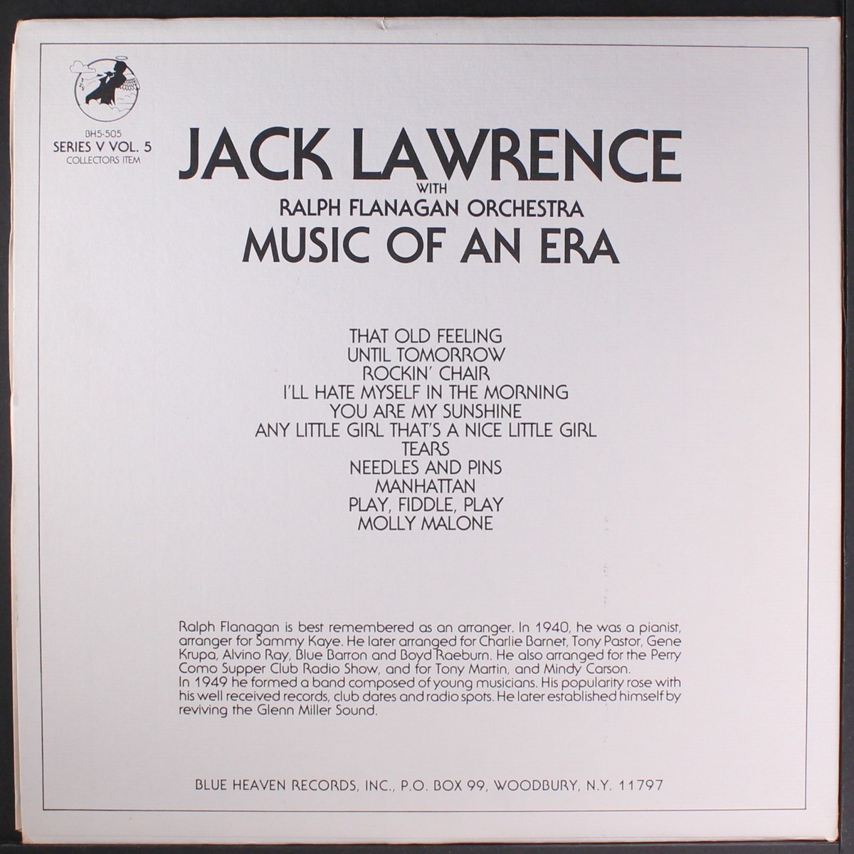 JACK LAWRENCE: that old feeling- music of an era vol 5 BLUE HEAVEN