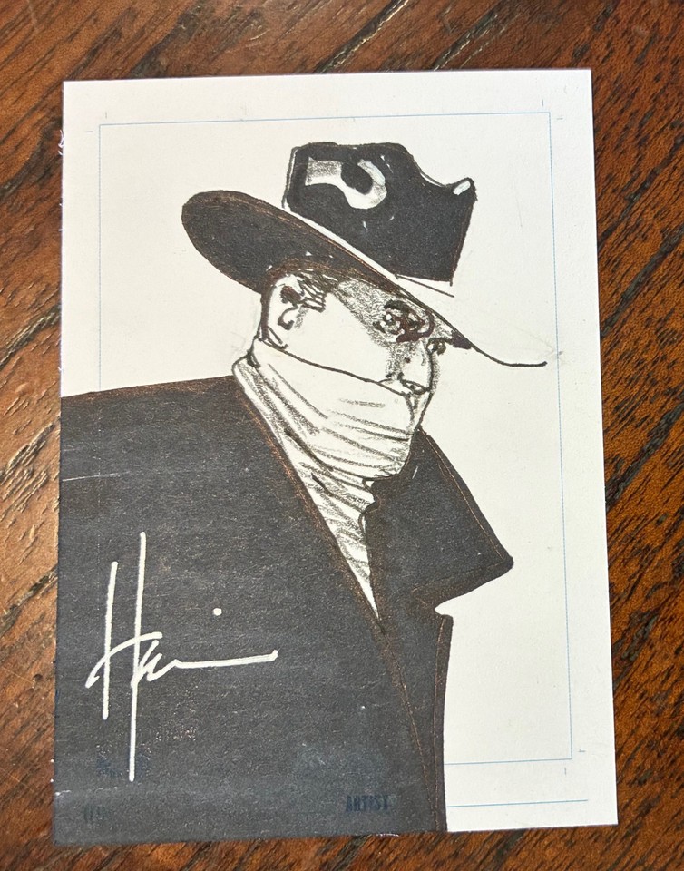 HOWARD CHAYKIN original art THE SHADOW Hero Initiative sketchcard Comic Art