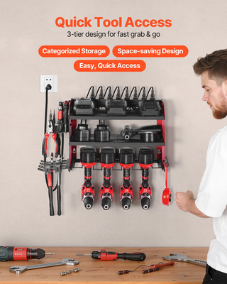 #ad Power Tool Organizer with Charging Station Workshop $58.05
