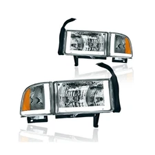 LED DRL Headlight Assembly, Headlights Kit Compatible with 1994-2001 Dodge Ra...