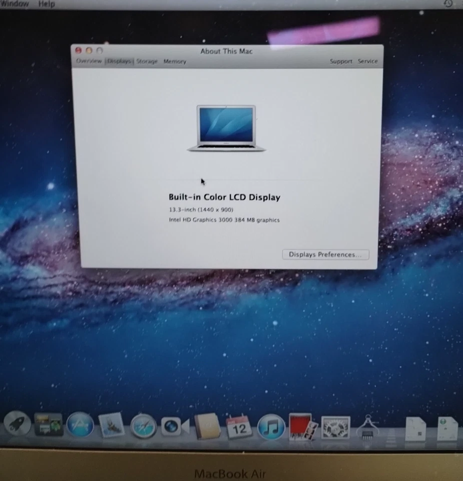 Apple MacBook Air A1369 2011 13.3" i7 4GB RAM 256GB SSD macOS X Lion 10.7.5 - Image 4 of 4