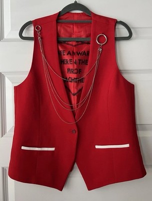 Each x Other Paris Red Chain Vest Robert Montgomery Limited Ed. Size Large Edgy