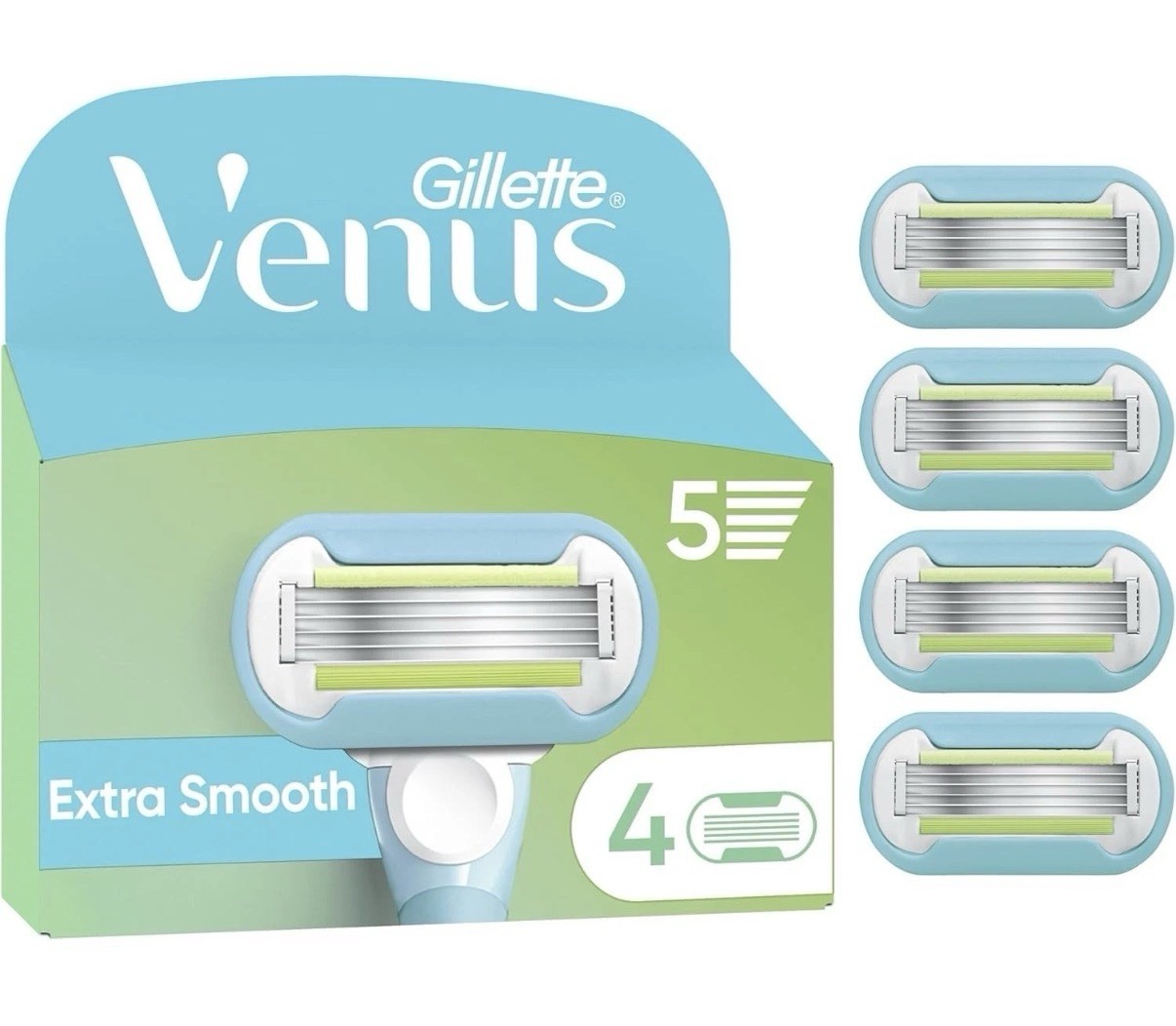 Gillette Venus Extra Smooth Razor cartridges – 4 Refills (629) genuine new pack