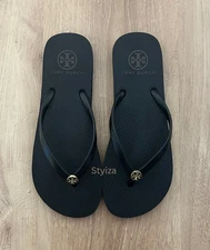 TORY BURCH Flip Flops 10 US Size Black Sandals (FAST Shipping from Texas)