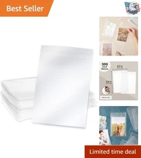 300 Clear Greeting Card Protectors for 5x7 Photos & Invitations - Durable Design