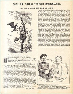 THE LAND OF OPHIR RECONSIDERED: FURTHER NOTES FROM MR RHODES THROUGH MASHONALAND