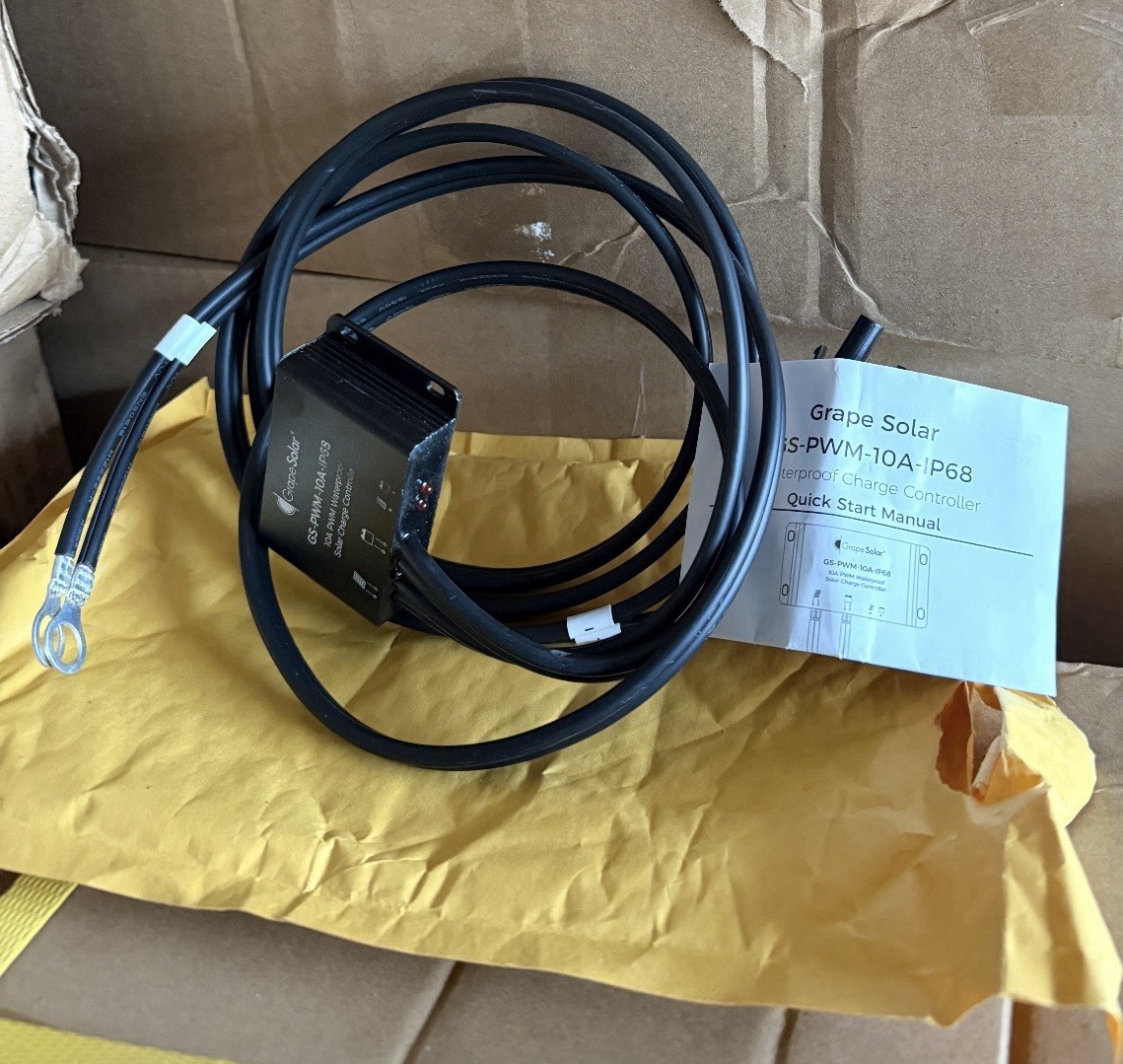 Grape Solar GS-PWM-10A-IP68 12V 10A Waterproof PWM Solar Cha