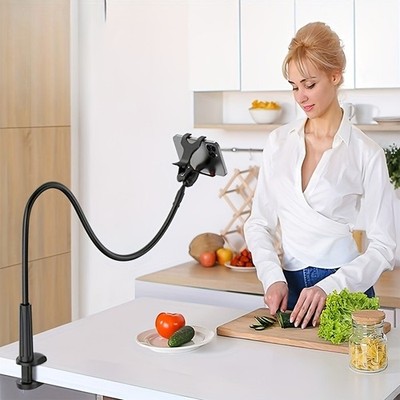 Handy Halter Schwanenhals Flexibel Bett Tisch Klemme Smartphone Ständer Lazy
