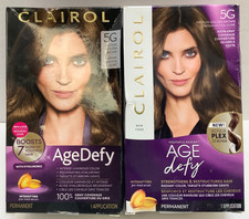 Clairol Age Defy Permanent Hair Color, 5G Medium Golden Brown, 2 Pack