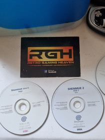 SHENMUE 1 + 2 / ALL 8 DISCS SEGA DREAMCAST GAME WHITE PROMO / PROMOTIONAL DEMO