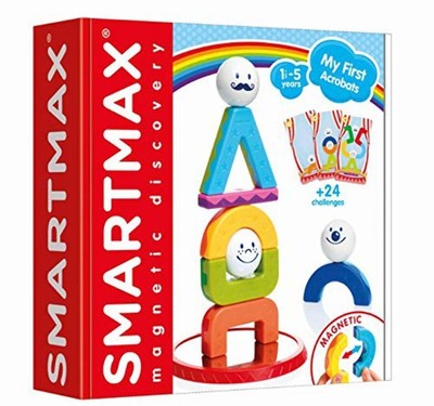 SmartMax My First Acrobats STEM Magnetic Toy with Building Challenges for Ages 1