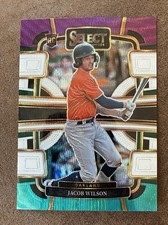 2024 Panini Select Baseball Jacob Wilson Tri-color Prizm Concourse #11 Athletics