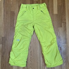 The North Face Boy  s Large 14/16 Snowpants HyVent Yellow EZ Grow Winter Snow