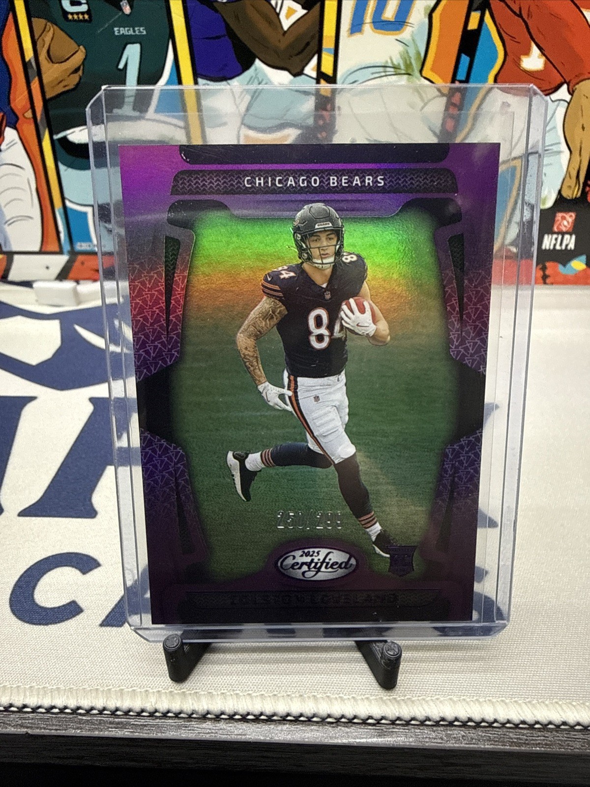 2025 CERTIFIED COLSTON LOVELAND ROOKIE PURPLE SP#250 /299-BEAR RC TE-#110