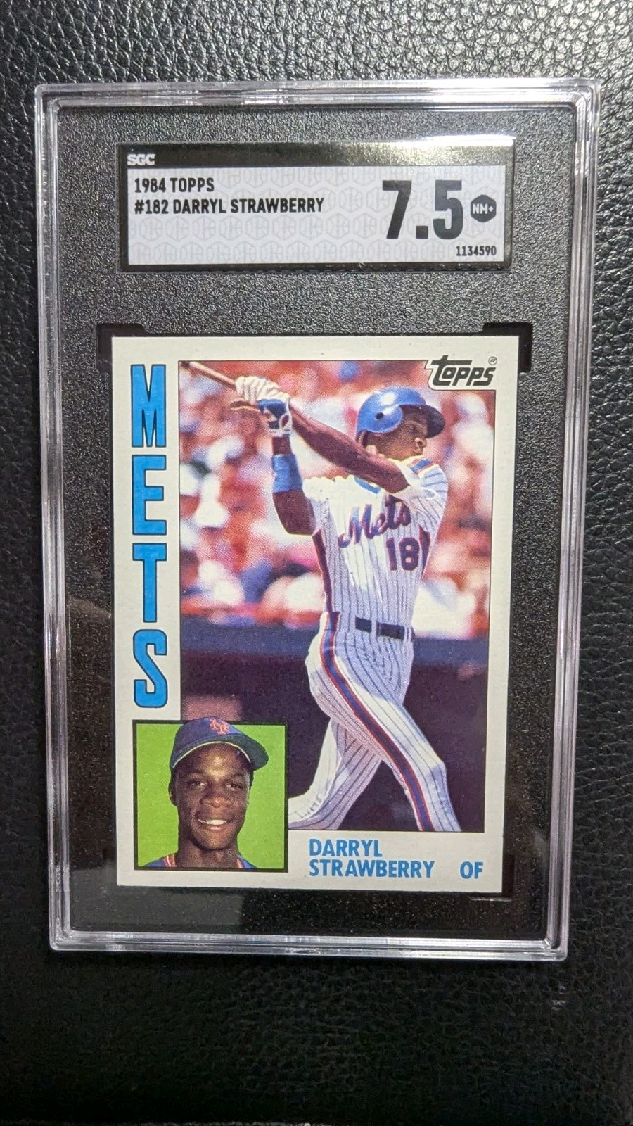 1984 TOPPS #182 DARRYL STRAWBERRY ROOKIE CARD RC NEW YORK METS SGC 7.5