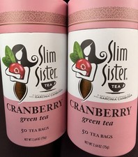 Slim Sister Cranberry Green Tea Garcinia Cambogia 50 Bags x2 Detox Tea