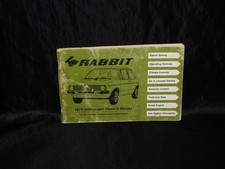 Vintage 1979 Volkswagen Vw Rabbit Owners Manual For Gas And Diesel Engines