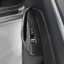 Window Switch  Door Lock Panel Cover Trim Compatible Carbon Fiber Pattern