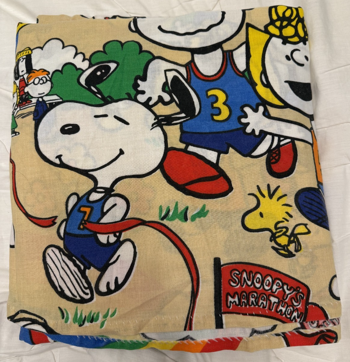 Vintage Peanuts Bed Cover Charlie Brown Gang Snoopy JCPenney
