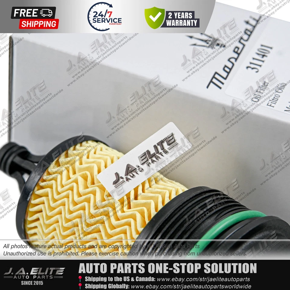 Filtro de aceite Maserati genuino para V6 Gas Ghibli Levante Quattroport 2014-19 311401 Foto 4 de 4