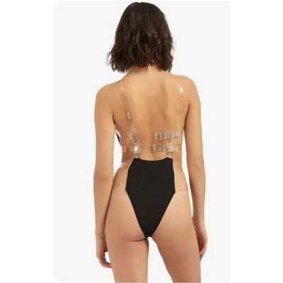 Neu Schwimmen 1 PC Damen Größe XL Schwarz Bluebella Tao Klar Band Netz Body