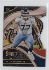 2023 Panini Select Club Level Black & Red Prizm Die-Cut Peter Skoronski 18m8