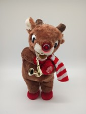 Dan Dee Animated Musical Rudolph Plush Saxophone Lights Up Moves Sings