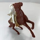 MARX Cowboy Rider & Rearing Horse 54mm 4" Tall Plastic ~ Vintage 1950s