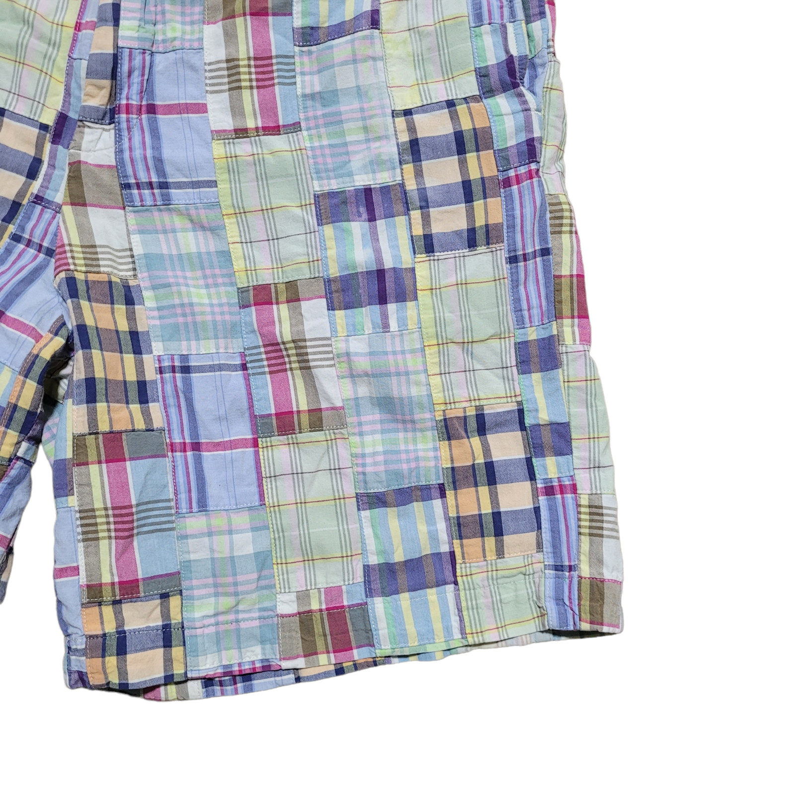 .Crew Patchwork Shorts 38 Men Multicolor Madras C… - image 7