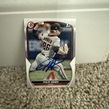 PHILIP ABNER SIGNED 2023 BOWMAN DRAFT BASEBALL CARD AUTO