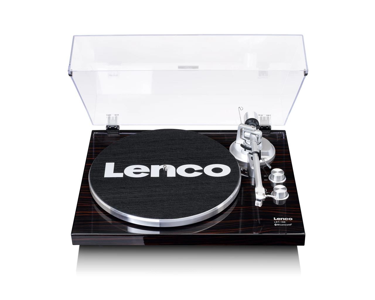Lenco LBT-188 Turntable Walnut Bluetooth Belt-Drive Audio Vinyl Record Player