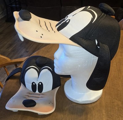 2 Vintage Disney Parks Authentic 3D Goofy Hats Adult Size (Discontinued)